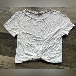 White cropped top